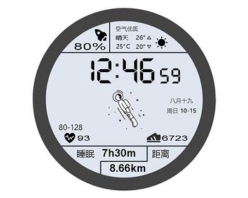 网红华为太空人表盘HTML网页源码网红华为太空人表盘GT2源码下载个性化华为GT2智能手表