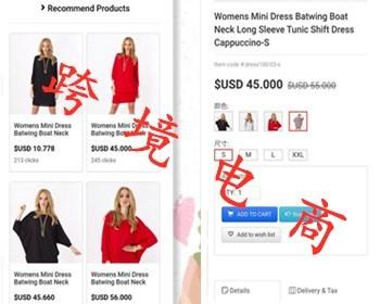 国际商城  跨境电商 外贸销售电子商务海外贸易中英文切换自适应手机