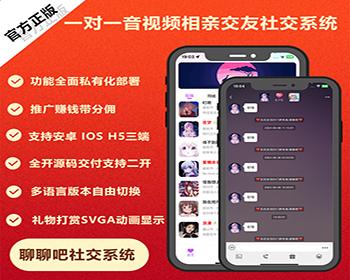 IM一对一音视频直播付费聊天交友源码仿爱聊模式多语言切换婚恋即时通讯语音视频速配