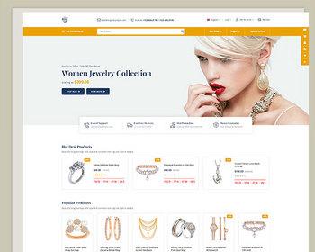 外贸多语言珠宝首饰b2c购物商城响应式跨境电商独立站源码