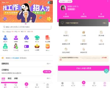 人才网招聘网程序人才招聘系统/招聘APP/H5/求职招聘兼职/招聘企业职位求职招聘小程序