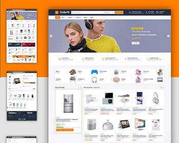外贸多语言电子产品商城B2c独立站响应式外贸商城整站主题源码