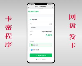 发卡程序独立链接卡密程序