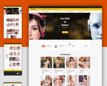 成人性用品玩具外贸商城保健主题源码响应式多语言网站模板wordpress