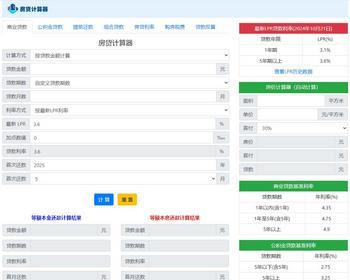 房贷计算器/等额本金_等额本息_月还款计划明细_LPR查询程序PHP网站源码