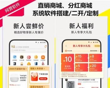 直销商城级差双轨公排链动2 1直推间推团队分红新零售软件分销APP开发微商管理源码系统