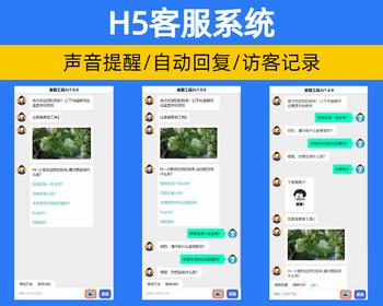H5简易在线客服系统源码带手机端 H5人工客服聊天网站带自动回复【NY57】